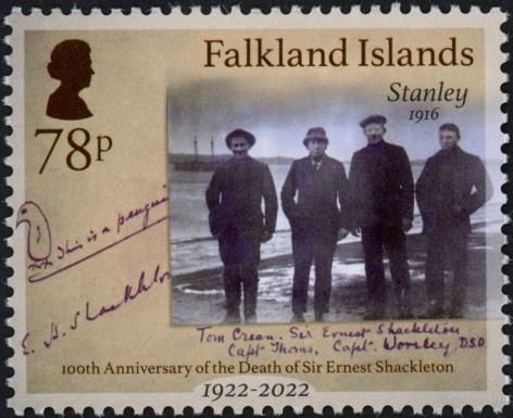 Sir Ernest Shackleton in Stanley, Falkland Islands, 1916