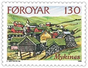 Island Mykines, Village