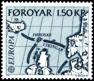 Map of Viking Voyages in North Atlantic