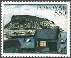 Winter Day at Nolsoy by Steffan Danielsen (1922-1976)