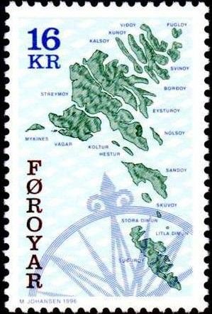 Geographical map of the Faroe Islands