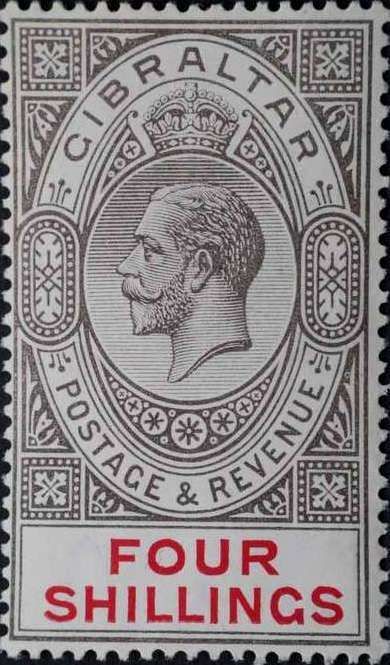 Portrait of George V (facing left), in large oval (4s)