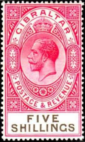 Portrait of George V (facing left), in large oval (5s)