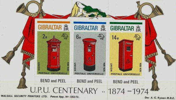 Pillar-Box of King George VI (left, right rouletted)