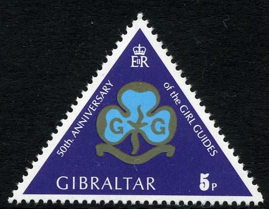 Girl Guides' Badge (gold, light blue) (wm inv)