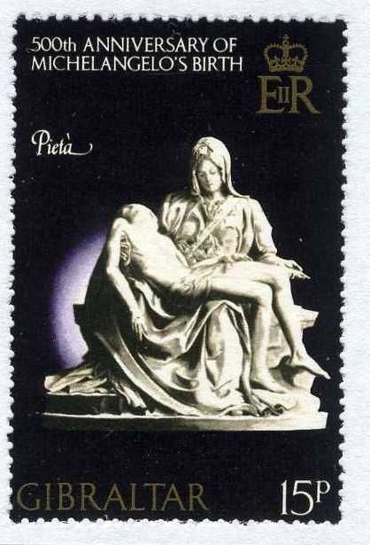 "Pietà" by Michelangelo (top, right, bottom rouletted)
