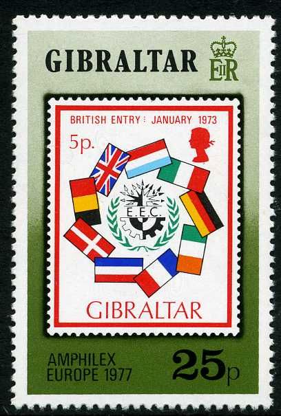 5p "E.E.C. Entry" Stamp