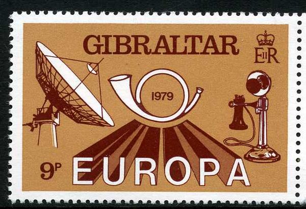 Posthorn, Dish Antenna and Early Telephone (brown)