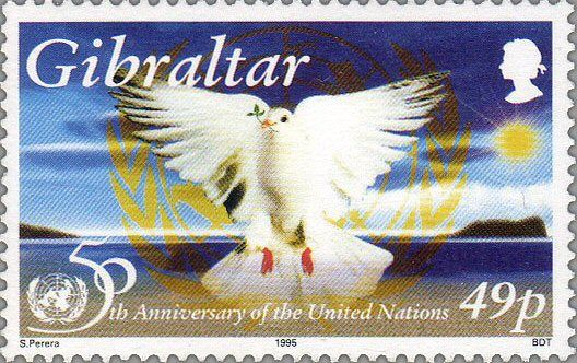 Peace Dove and United Nations Emblem