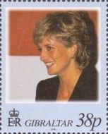 Princess Diana Wearing a Black Jacket