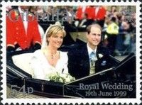 Sophie Rhys-Jones and Prince Edward in a Carriage on Wedding