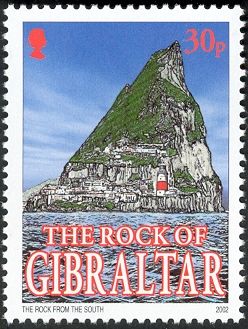 View of the Rock of Gibraltar from the South