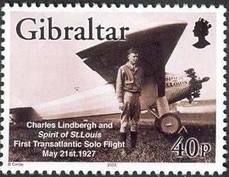 Charles Lindbergh and Spirit of St. Louis.