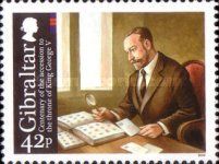 King George V with his Stamp Collection