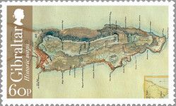 Mid-19th Century Map of Gibraltar
