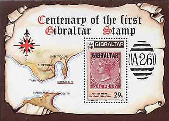 1886 "GIBRALTAR" Overprinted on Bermuda 1d. Stamp (ss)