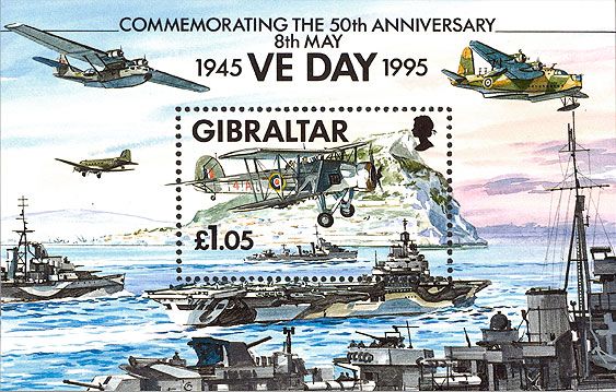 Fairey Swordfish, I-Class Destroyer & Rock of Gibraltar (ss)