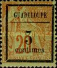 Type Alphée Dubois overprinted and surcharged