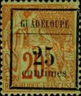 Type Alphée Dubois overprinted and surcharged