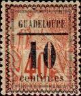 Type Alphée Dubois overprinted and surcharged