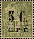 Type Alphée Dubois overprinted and surcharged