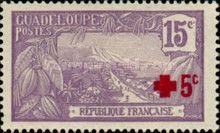 Houelmont Mount overprinted Red Cross and surcharged