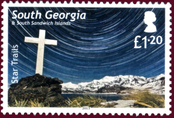 Star trails over the Harker Glacier