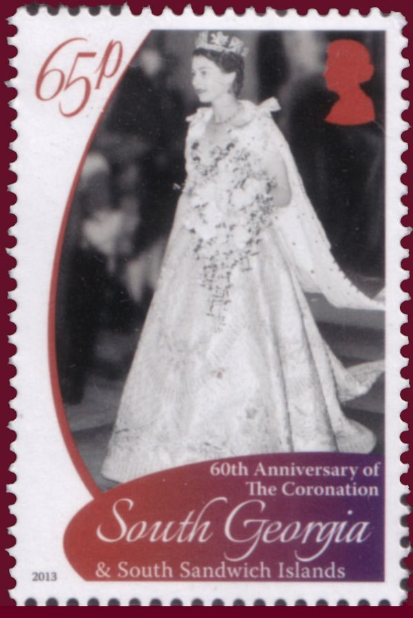 Queen Elizabeth wearing gown
