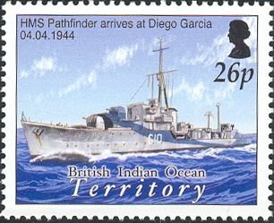 HMS Pathfinder arrives at Diego Garcia 04.04.1944