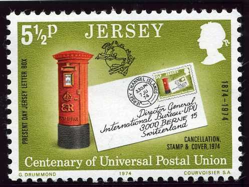 Present Day Jersey Letter Box & Cancellation, Stamp & Cover