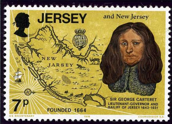 Sir George Carteret and Map of New Jersey