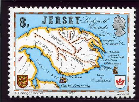 Early Map of Gaspé Peninsula, after Captain Cook