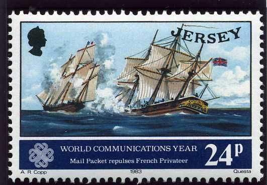 P.O. Mail Packet "Chesterfield" attacked by French Privateer