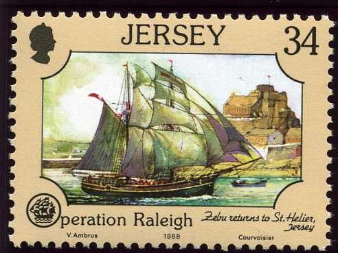 Zebu (Brigantine) Returning to St. Helier