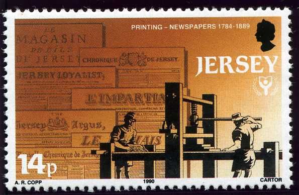 Early Printing Press & Jersey Newspaper Mastheads, 1784-1889