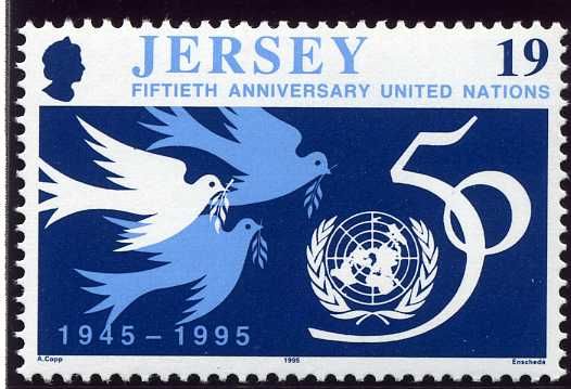 Symbolic Wheat and United Nations Anniversary Emblem