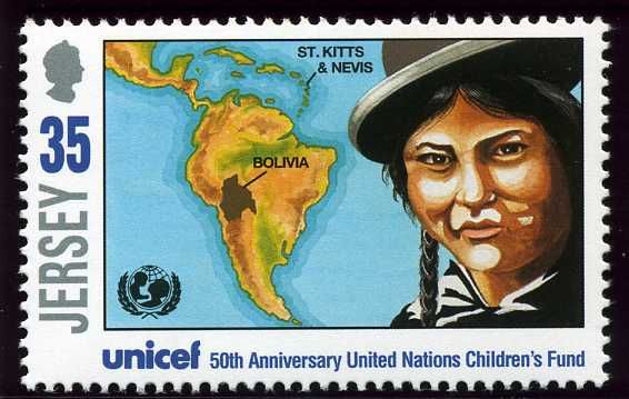 South American Child and Map of South America, Caribbean