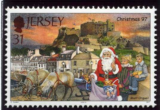 Father Christmas in a Sleigh, Mont Orgueil Castle