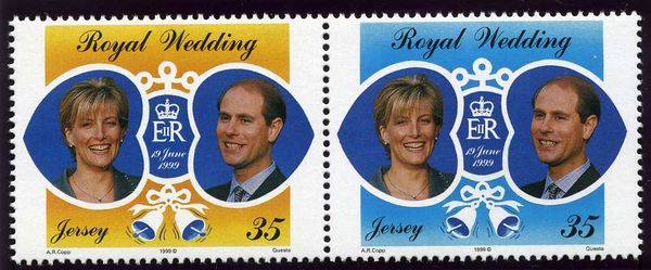 Miss Sophie Rhys-Jones and Prince Adward (blue background)