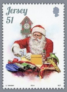 Father Christmas Wrapping Gifts