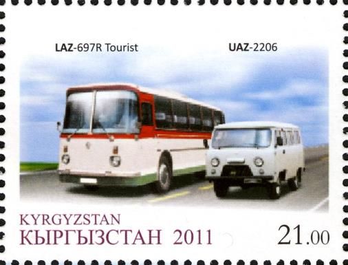 LAZ-697R Tourist and UAZ-2206