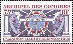 1ère liaison radiotélephonique Paris-Moroni-First radiotelep