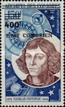 Nicolas Copernicus overprinted and surcharged