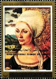 Portrait of Elisabeth Tucher, overprint