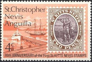 Warner Landing on St Christopher overprint