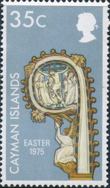 Crucifixion ivory, Gilt