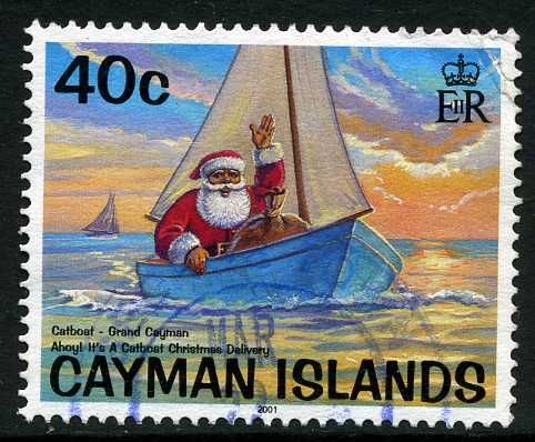 Santa Claus in catboat