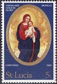 Virgin and child in glory by B.E. Murillo