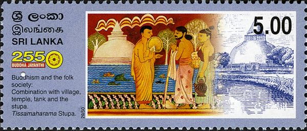 Buddhism and folk society: village, temple, tank and stupa