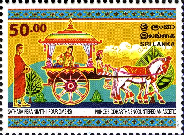 Four Omens - Prince Siddhartha Encountered An Ascetic